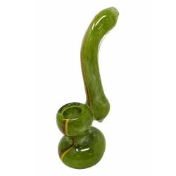 6" Assorted Frit Dual-Ribbon Bubbler Hand Pipe - (Pack of 2) [ZD211]
